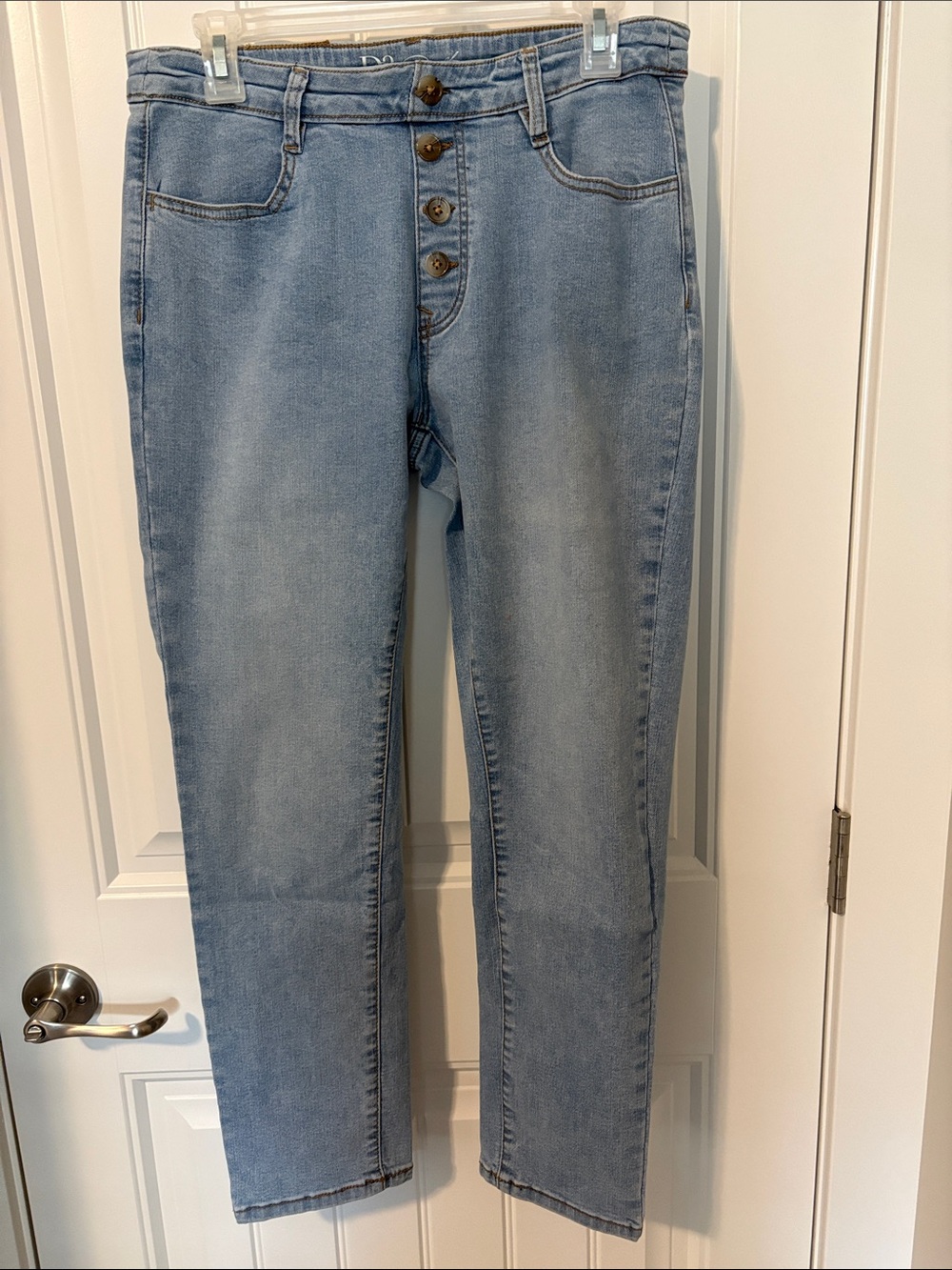 DG2 by Diane Gilman New Classic Stretch Pull On Skinny Jeans in Chambray Blue